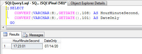 نمایش ساعت،دقیقه و ثانیه در SQL Server . آموزشگاه رایگان خوش آموز