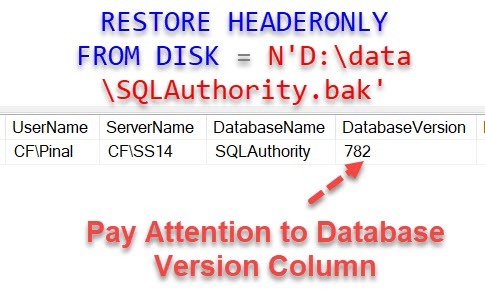 نمایش ورژن بک آپ دیتابیس SQL Server . آموزشگاه رایگان خوش آموز