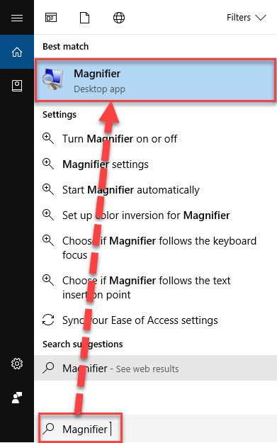 بزرگ کردن اشیا مانیتور در ویندوز با استفاده از ابزار Magnifier  . آموزشگاه رایگان خوش آموز