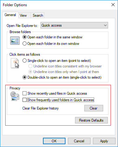جلوگیری از ذخیره فایلها و فولدرها در Quick Access . آموزشگاه رایگان خوش آموز