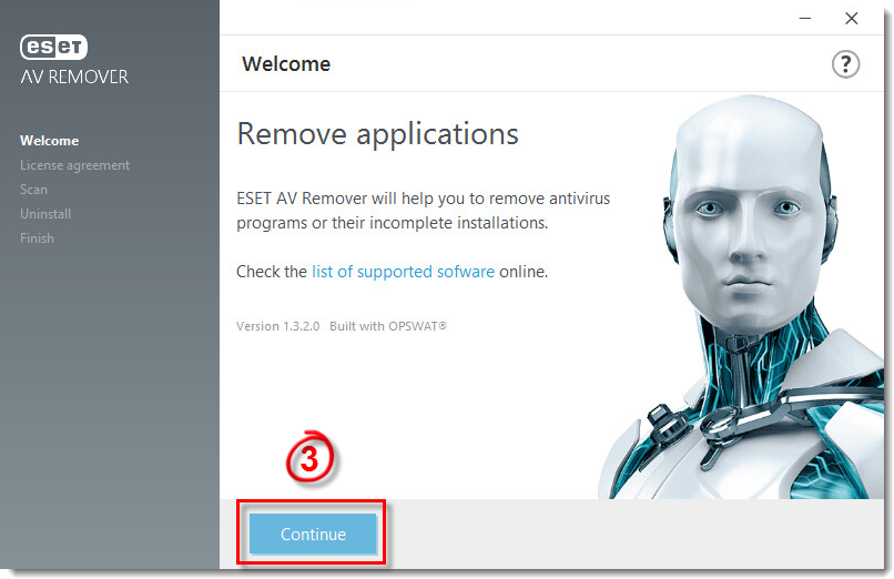 ابزار ESET AV Remover برای حذف کامل نرم افزارهای امنیتی و آنتی ویروس از ویندوز . آموزشگاه رایگان خوش آموز