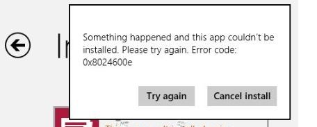 رفع ارور Error Code 0x8024600e در Windows Store . آموزشگاه رایگان خوش آموز
