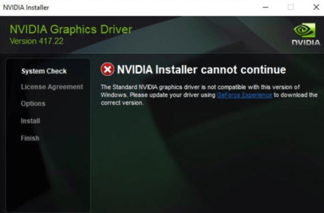 خطای NVIDIA Installer cannot continue هنگام نصب درایور کارت گرافیک NVIDIA  . آموزشگاه رایگان خوش آموز