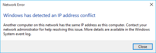 برطرف کردن مشکل IP Address Conflict در ویندوز . آموزشگاه رایگان خوش آموز