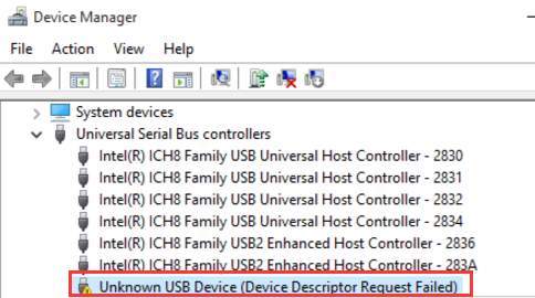 برطرف کردن مشکل device_descriptor_Request_failure برای درایورهای USB . آموزشگاه رایگان خوش آموز