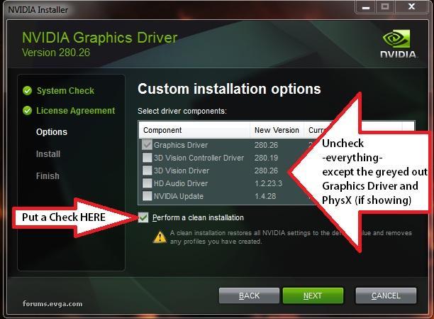 nvidia graphics driver install failed not installed