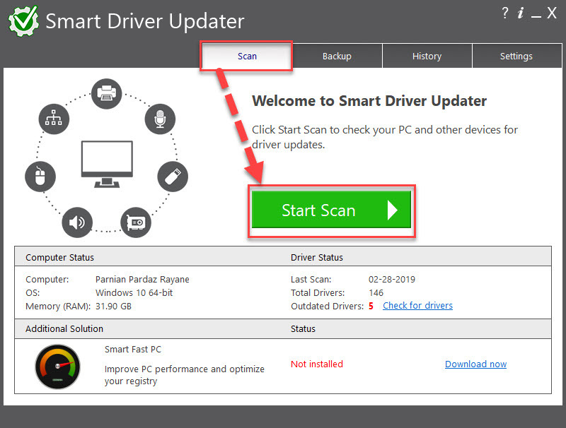 دانلود و آپدیت درایورها در ویندوز با نرم افزار Smart Driver Updater . آموزشگاه رایگان خوش آموز