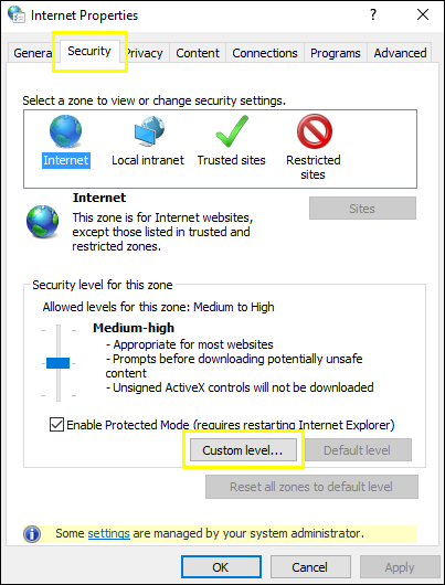حل کردن پیغام خطای Your current security settings do not allow this file to be downloaded هنگام دانلود . آموزشگاه رایگان خوش آموز