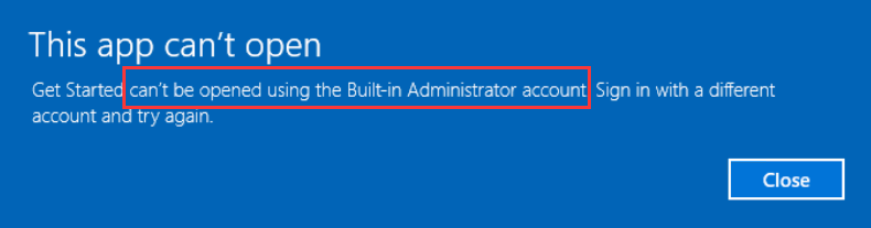 برطرف کردن ارور App can't open using Built-in Administrator Account در ویندوز . آموزشگاه رایگان خوش آموز
