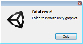 رفع ارور Failed to initialize unity graphics . آموزشگاه رایگان خوش آموز