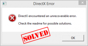 رفع ارور DirectX encountered an unrecoverable error . آموزشگاه رایگان خوش آموز