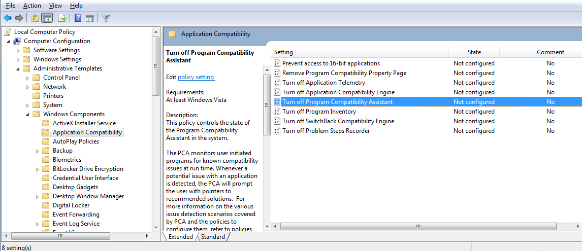 فعال یا غیرفعال کردن Program Compatibility Assistant در ویندوز . آموزشگاه رایگان خوش آموز