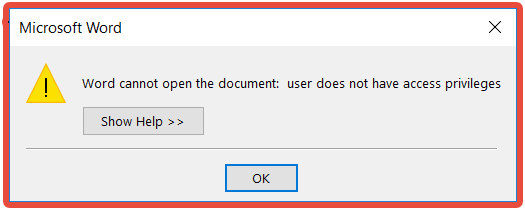 رفع ارور word cannot open the document: user does not have access privileges هنگام باز کردن اسناد Word . آموزشگاه رایگان خوش آموز