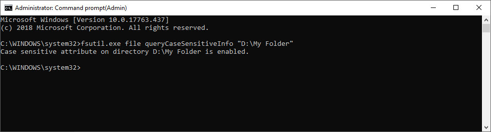 فعال کردن ویژگی case sensitive در ویندوز - ایجاد فایل ها و فولدرهای هم نام در یک دایرکتوری . آموزشگاه رایگان خوش آموز