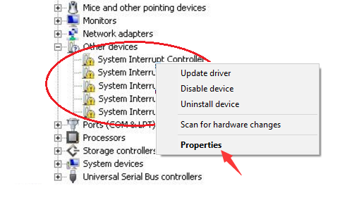 رفع مشکل System Interrupt Controller در Device manager ویندوز . آموزشگاه رایگان خوش آموز