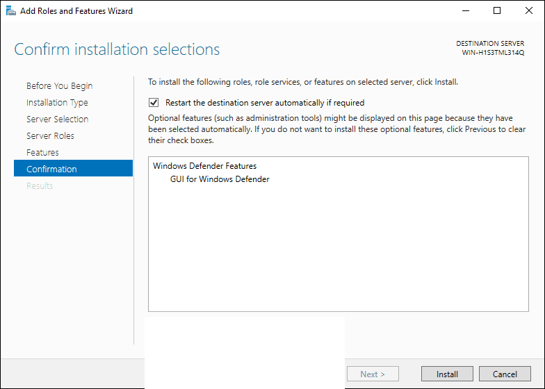 نصب Windows Defender GUI در ویندوز سرور 2016 . آموزشگاه رایگان خوش آموز