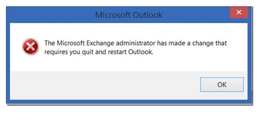 رفع ارور The Microsoft Exchange Administrator has made a change that requires you quit and restart Outlook در اوت لوک . آموزشگاه رایگان خوش آموز