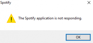 رفع ارور The Spotify application is not responding . آموزشگاه رایگان خوش آموز
