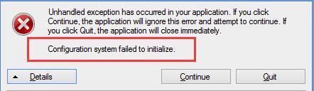System failed exception. Configuration System failed to initialize. System initialize на принтере. Что значит failure to initialize. System initializing что делать.