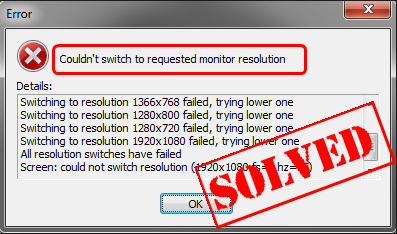 رفع ارور Couldn’t switch to requested monitor resolution . آموزشگاه رایگان خوش آموز