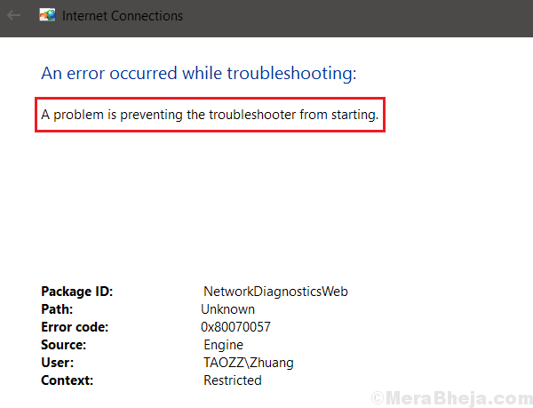 برطرف کردن خطای A problem is preventing the troubleshooter from starting  هنگام استفاده از troubleshooter در ویندوز . آموزشگاه رایگان خوش آموز
