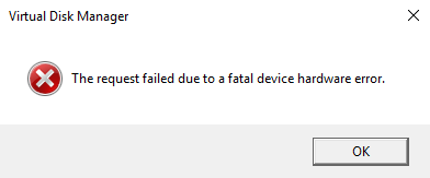 رفع ارور The request failed due to a fatal device hardware error . آموزشگاه رایگان خوش آموز