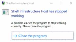 برطرف کردن پیغام خطای Shell Infrastructure Host has stopped working در ویندوز . آموزشگاه رایگان خوش آموز