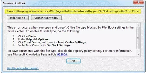 رفع ارور You are attempting to save a file that is blocked by your Registry policy setting  . آموزشگاه رایگان خوش آموز