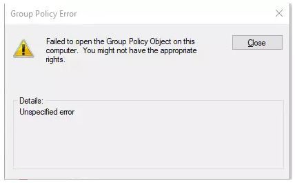 رفع ارور Failed to open the Group Policy Object on this computer . آموزشگاه رایگان خوش آموز
