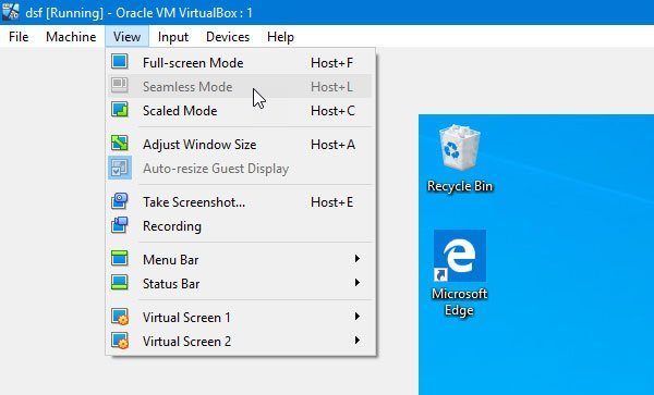 فعال کردن Seamless Mode در VirtualBox  . آموزشگاه رایگان خوش آموز