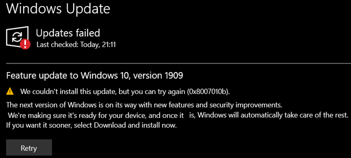 رفع ارور 0x8007010b در Windows Update . آموزشگاه رایگان خوش آموز