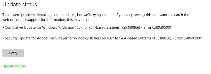 رفع ارور 0x80D05001 در Microsoft Store یا Windows Update . آموزشگاه رایگان خوش آموز