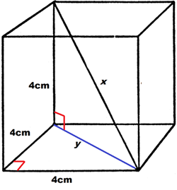 بیان مساحت رویه و  حجم یک مکعب مربع به شکل تابعی از طول قطر آن: تمرین 11