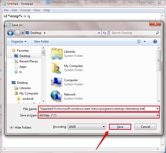 نحوه خالی کردن و حذف خودکار فایل های Temp در ویندوز . آموزشگاه رایگان خوش آموز