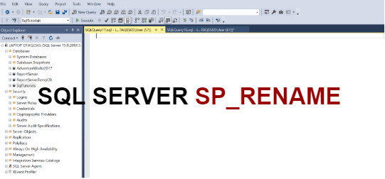 استفاده از SP_RENAME در SQL Server . آموزشگاه رایگان خوش آموز