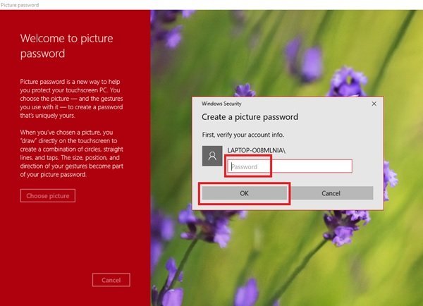 تنظیم Picture Password برای کاربران در ویندوز 10 . آموزشگاه رایگان خوش آموز
