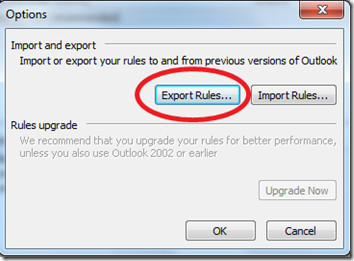 نحوه تهیه Export یا بک آپ از Rule های Outlook . آموزشگاه رایگان خوش آموز