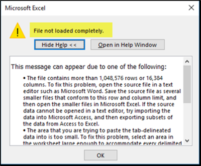 پیغام File not loaded completel در اکسل . آموزشگاه رایگان خوش آموز