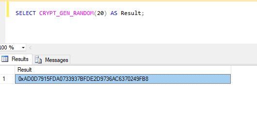تولید اعداد تصادفی رمزنگاری شده با تابع CRYPT_GEN_RANDOM در SQL Server . آموزشگاه رایگان خوش آموز