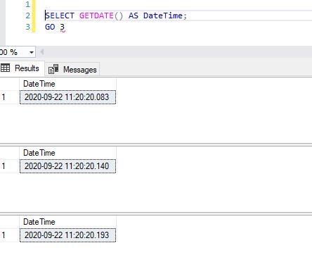 اجرای پشت سر هم یک کوئری در SQL Server . آموزشگاه رایگان خوش آموز
