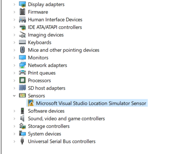 رفع ارور Microsoft visual studio location simulator sensor driver  . آموزشگاه رایگان خوش آموز