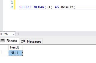 استفاده از تابع ()NCHAR در SQL Server . آموزشگاه رایگان خوش آموز