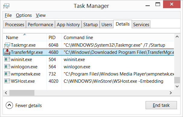 کپی Details یک فرآیند در Task manager . آموزشگاه رایگان خوش آموز