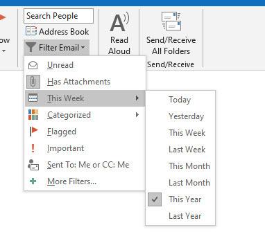 جستجوی ایمیل ها در Outlook که دارای Attachment هستند . آموزشگاه رایگان خوش آموز