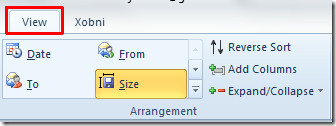 مرتب سازی ایمیل ها در Outlook بر اساس Size . آموزشگاه رایگان خوش آموز