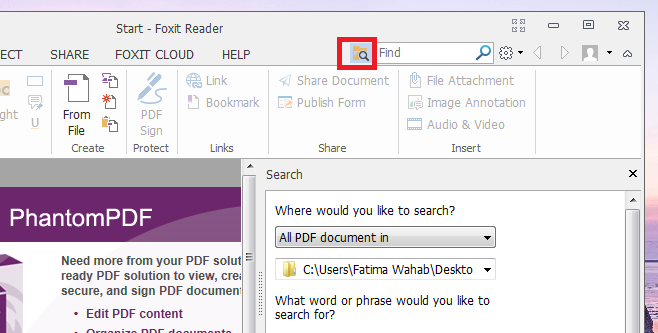 یافتن فایل PDF بر اساس متن یا کلمه در آن در ویندوز . آموزشگاه رایگان خوش آموز