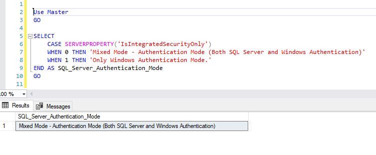 یافتن نوع Authentication فعلی در SQL server . آموزشگاه رایگان خوش آموز