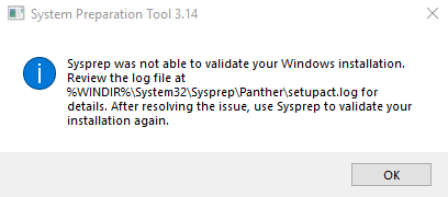 رفع ارور Sysprep was not able to validate your Windows installation . آموزشگاه رایگان خوش آموز