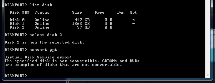 رفع ارور The specified disk is not convertible . آموزشگاه رایگان خوش آموز