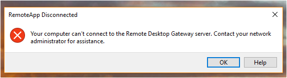 رفع خطای Your computer can’t connect to the Remote Desktop Gateway Server . آموزشگاه رایگان خوش آموز